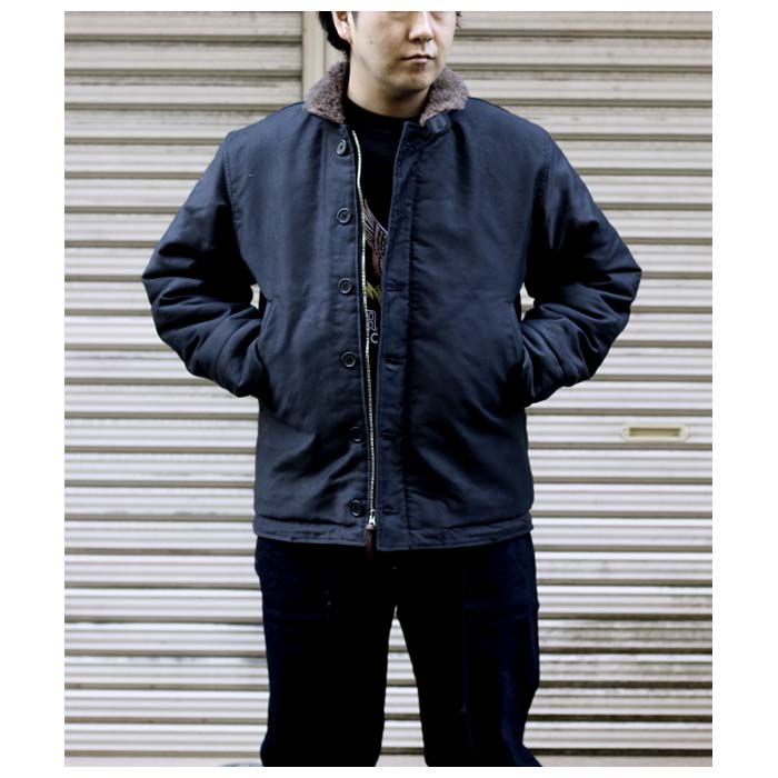 WAREHOUSE ウエアハウス N-1 デッキジャケット NXss-23181 N-1 WINTER JACKET BLUE JUNGLE  CLOTH NAVY (22W-2181-NXSS-23181)