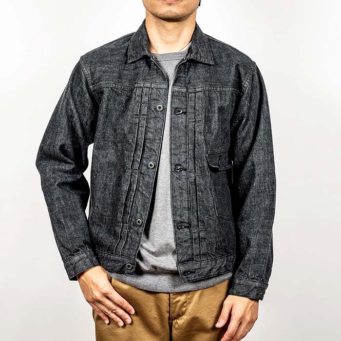 ワーカーズ WORKERS 13.75oz ブラックデニム ジャケット 1st ジージャン Denim Jacket  (2301-DENIM-JACKET-1375BLK)