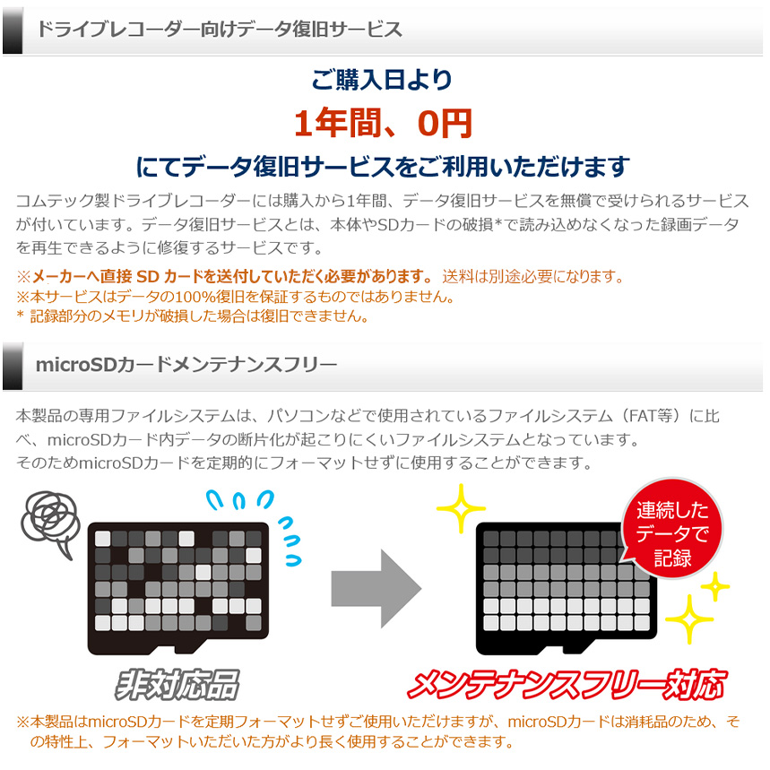COMTEC HDR301+14 ドライブレコーダー 楽天市場】HDR301 ｺﾑﾃｯｸﾄﾞﾗｲﾌﾞﾚｺｰﾀﾞｰ 前後2カメラ駐車監視・直接