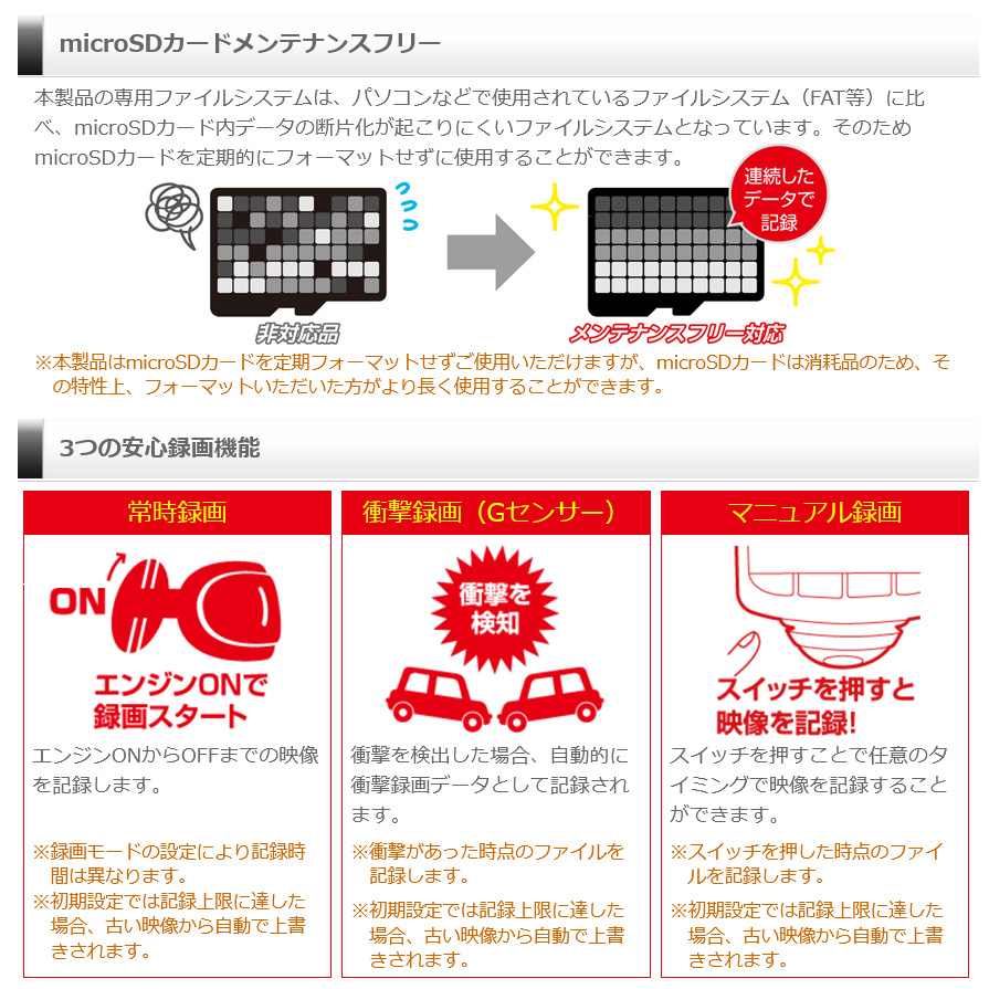 コムテック HDR362GW COMTECコムテック 日本製 前後左右360度＋