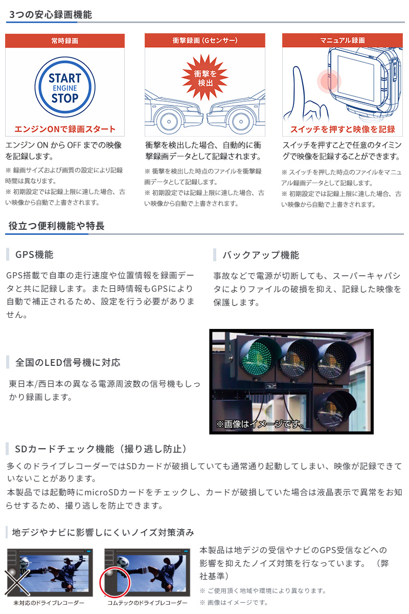 コムテック（Comtec） ZDR-850R ドライブレコーダー 360°カメラ＋