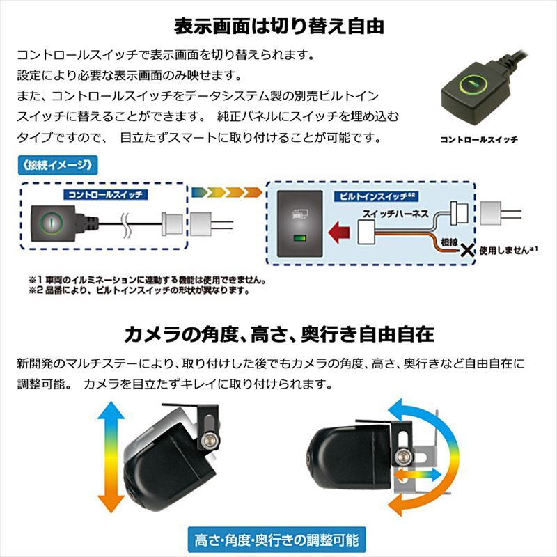 定番スタイル MVC811 データシステム マルチビューカメラ 汎用RCA出力 表示パターン6種類 バックカメラ フロントカメラ使用可能 -  tokyo-bunka.com