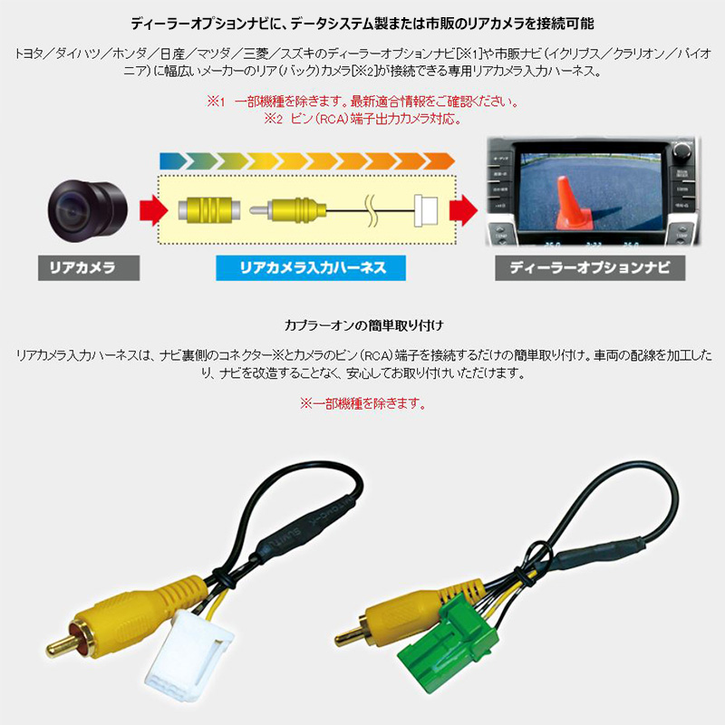 Data System（データシステム） RCH012N リアカメラ入力ハーネス RCA