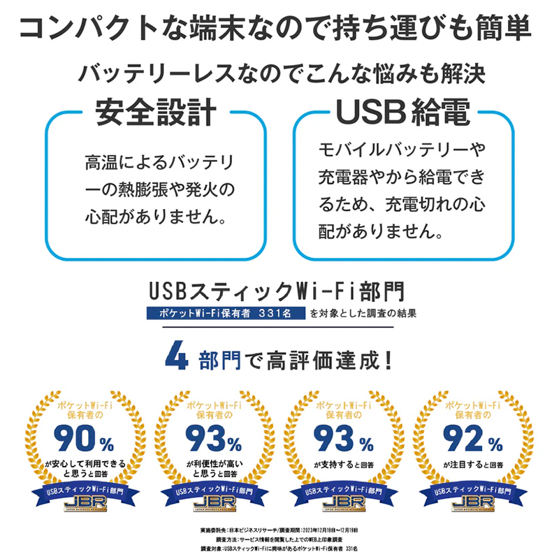 TD10-100GB ecoco イココ USB型スティックWi-Fi 100GB(有効期限1年間