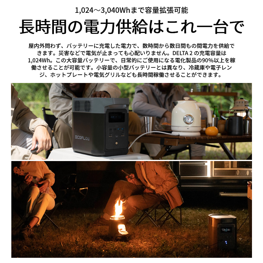 ECOFLOW ZMR330JP EcoFlow エコフロー ポータブル電源 DELTA2