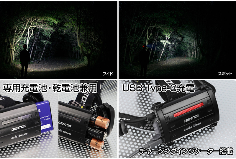 HEAD WARSシリーズ HW-K433HD GENTOS ジェントス LEDヘッドライト 570