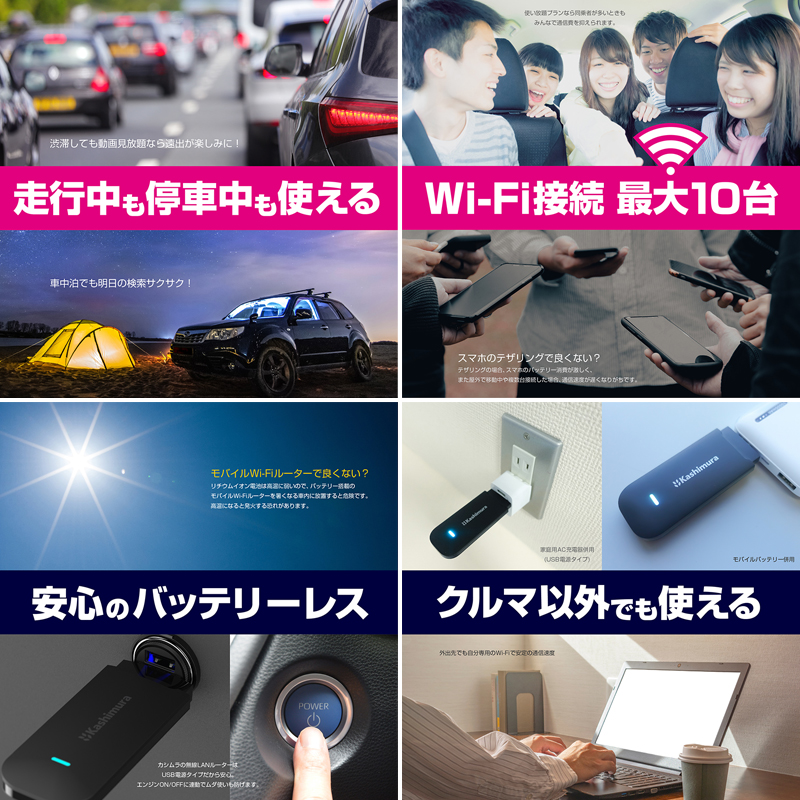 Kashimura（カシムラ） KD249 無線LANルーター/USB SIMフリー 4G USB-A