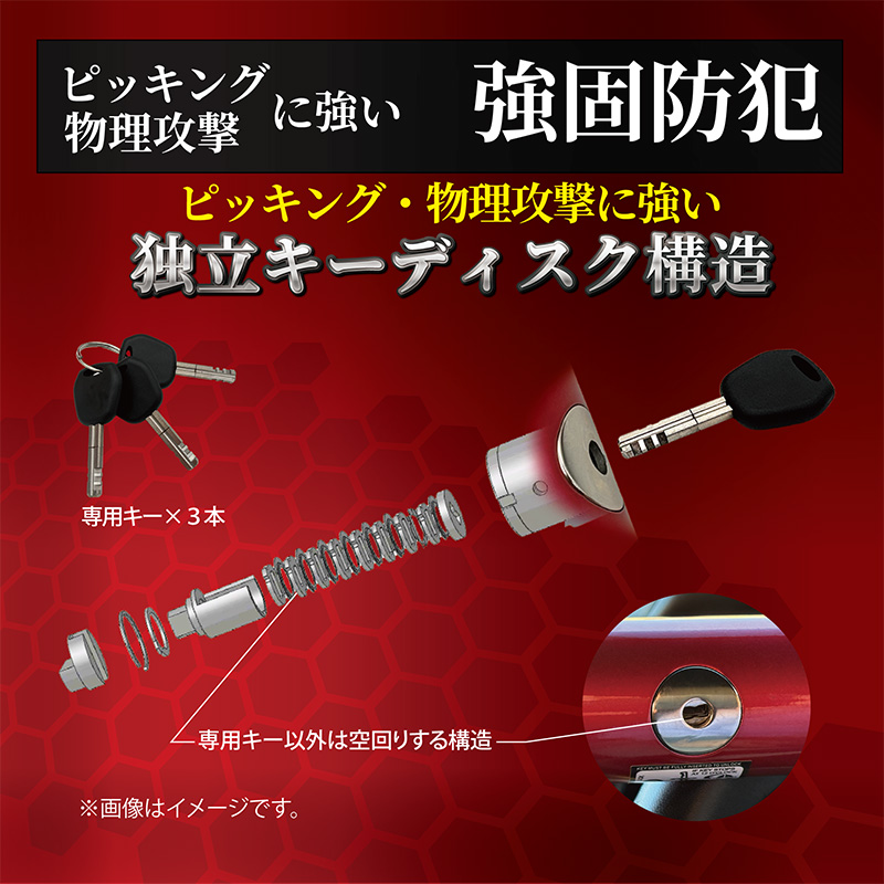 加藤電機 LH-7MR HORNET ホーネット ツイスト式ハンドルロック ロック
