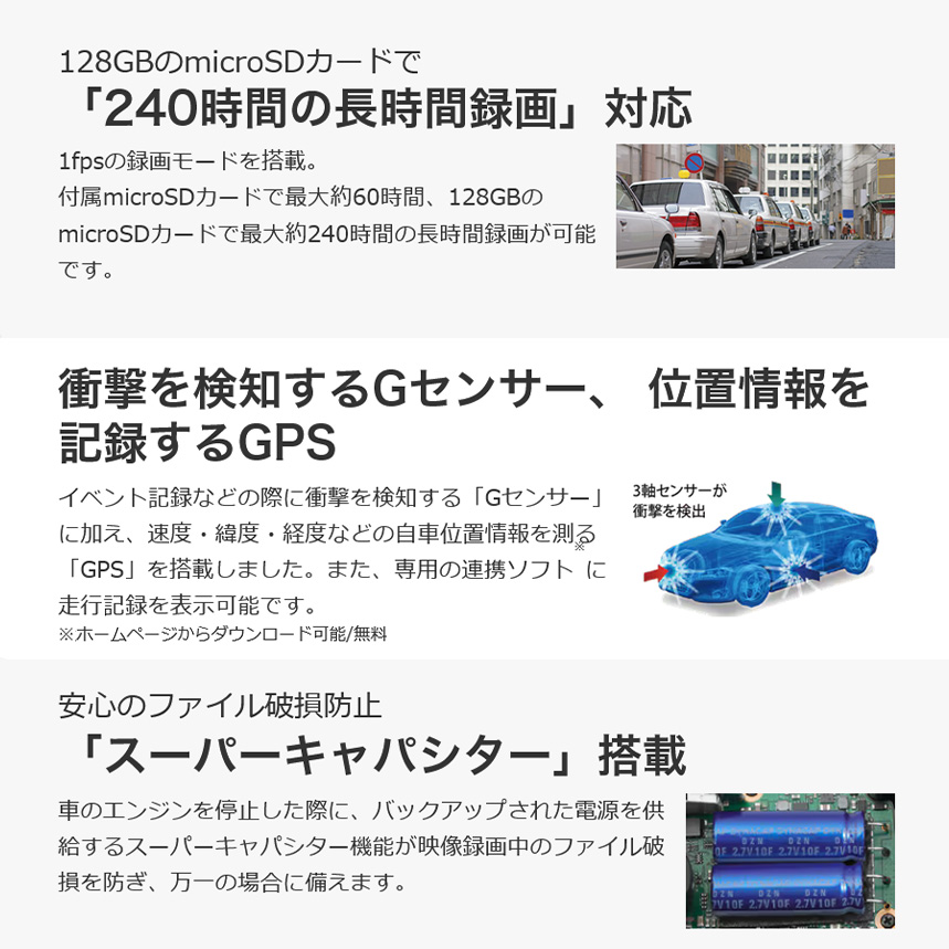 ケンウッド DRV-R30S KENWOODドライブレコーダー フルHD207万画素 GPS