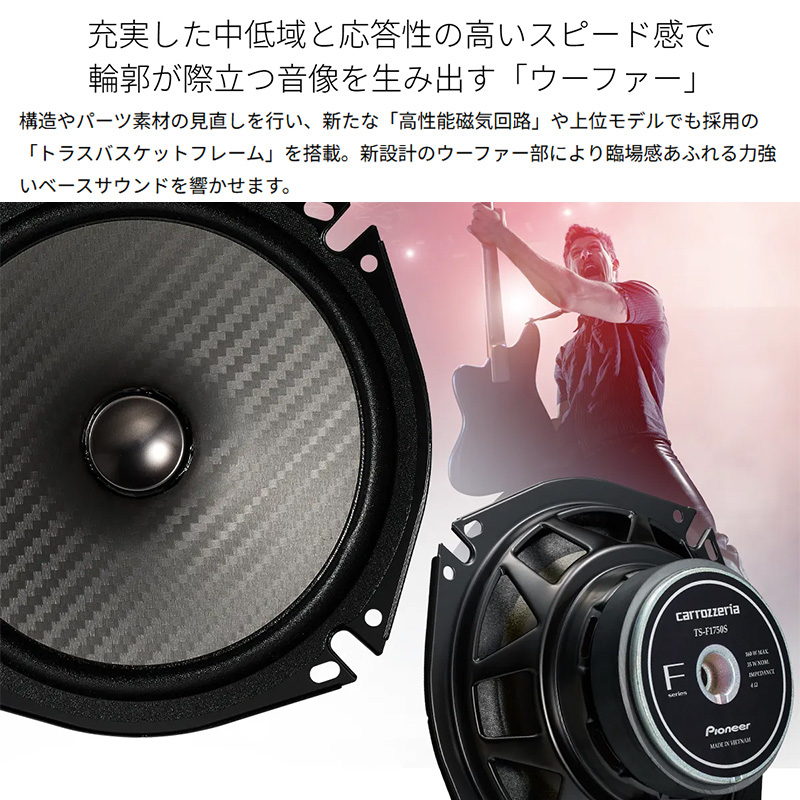 カロッツェリア TS-F1750S pioneer パイオニア carrozzeria 17cm