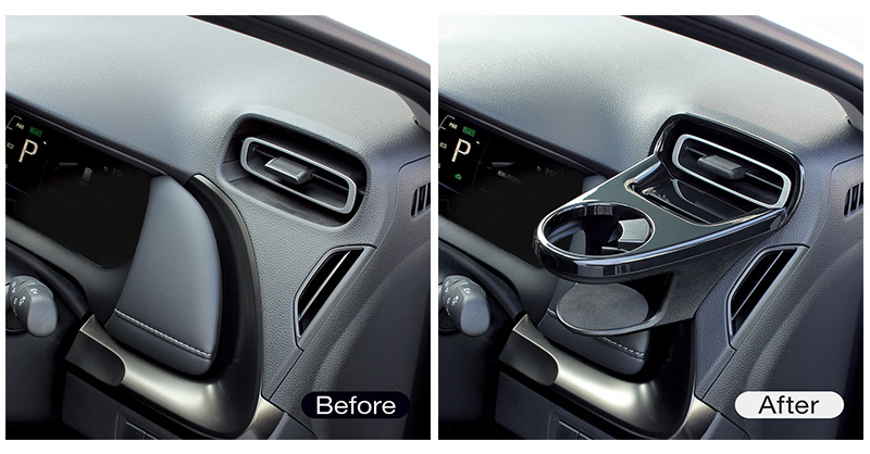 槌屋ヤック SY-A14 YAC MXPK系アクア専用 エアコンドリンクホルダー