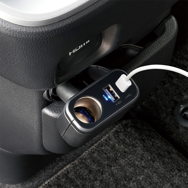 ZE103 槌屋ヤック YAC PD30W＋USB＋ソケット ディレクション 12V/24V