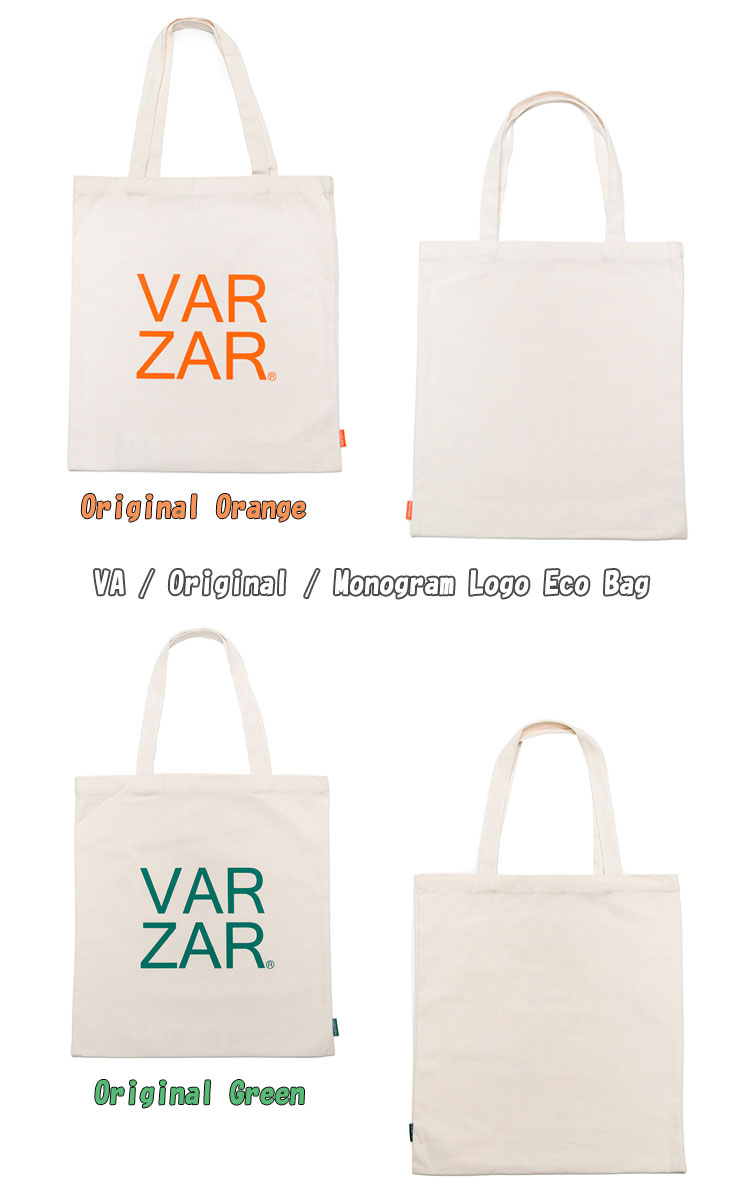 バザール トートバッグ VARZAR 正規販売店 Logo Eco Bag ロゴ エコバッグ 全3種類 Orange オレンジ Green グリーン varzar001/2/3/4/5/6 バッグ｜andselect｜06