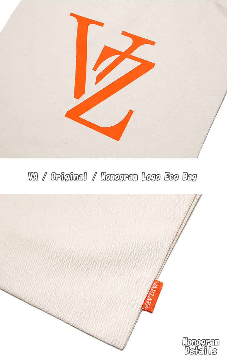バザール トートバッグ VARZAR 正規販売店 Logo Eco Bag ロゴ エコバッグ 全3種類 Orange オレンジ Green グリーン varzar001/2/3/4/5/6 バッグ｜andselect｜08