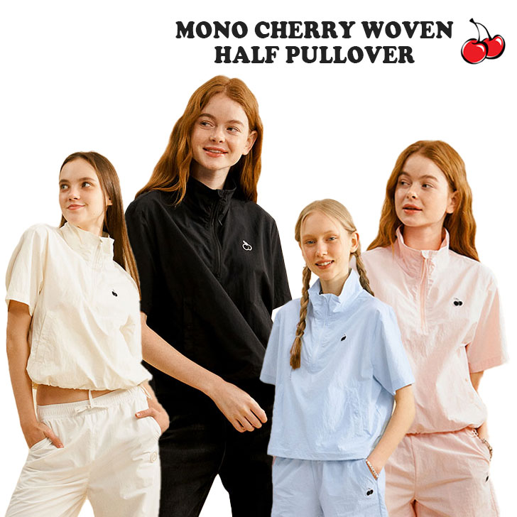 キルシー 半袖 KIRSH 正規販売店 MONO CHERRY WOVEN HALF PULLOVER 全4色 KURMCWT530MSMA/BKA/SKL/IVA ウェア :ct ki23 rmcwt530m:and Select