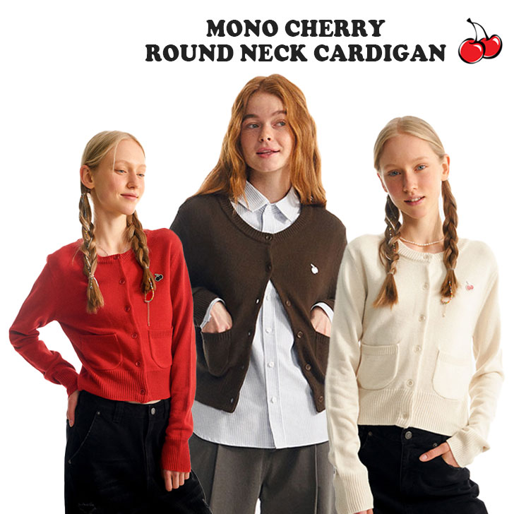 キルシー アウター KIRSH 正規販売店 MONO CHERRY ROUND NECK CARDIGAN モノ チェリー ラウンド ネック カーディガン 全3色 KURSCCD530M ウェア :ct ki23 rsccd530m:and Select