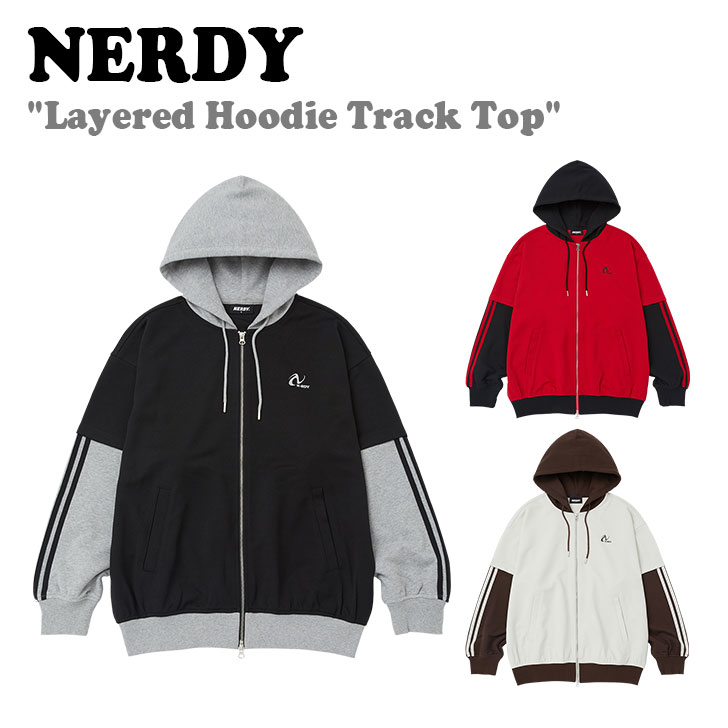 ノルディ ジップアップ NERDY Layrerd Hoodie track top レイヤード フーディー トラック トップ 全3色 PNEF23TR1201/07/30 ウェア :ct nr23 ef23tr12:and Select