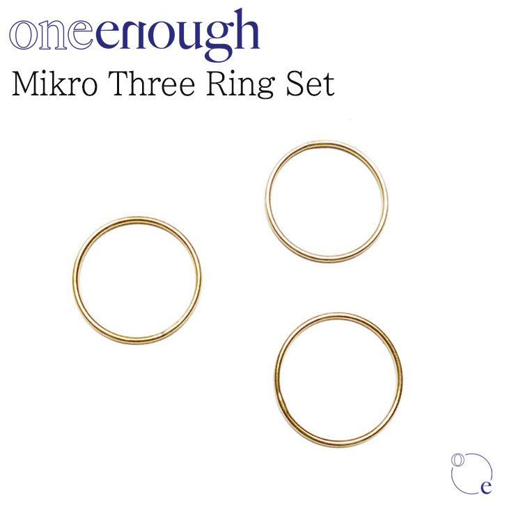 ワンイナフ 指輪 oneenough 正規販売店 レディース Mikro Three Ring Set マイクロ スリー リング セット GOLD ゴールド 韓国アクセサリー 516640 ACC