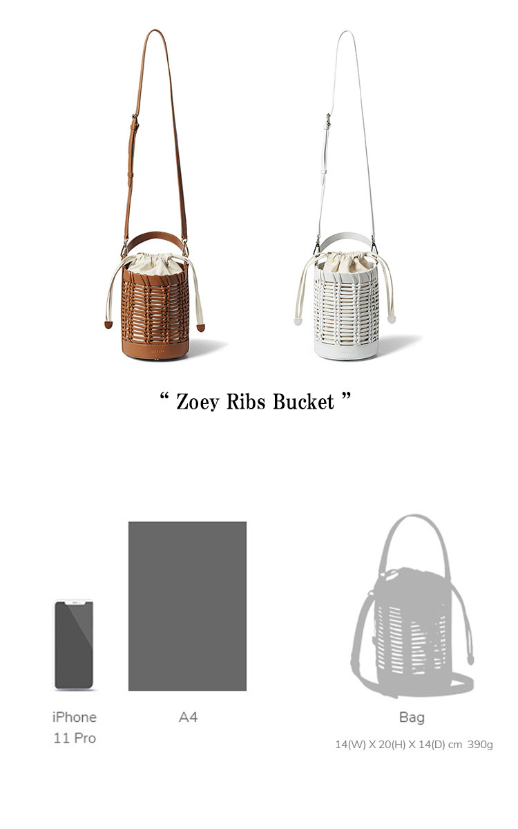 オストカーカ ショルダーバッグ OSTKAKA レディース Zoey Ribs Bucket ゾーイ リップス バケット IVORY アイボリー  TAN タン 951267/8 バッグ