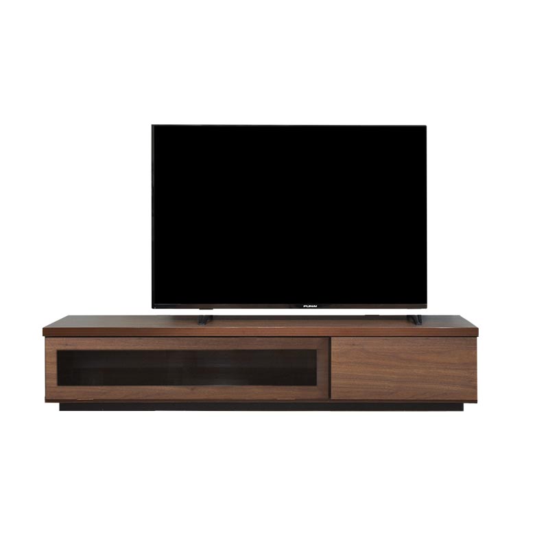テレビ台 テレビボード おしゃれ 北欧 スリム 完成品 薄型 ローボード 150cm 収納 150 国産 リビングボード フルオープンスライドレール | 未来商会 | 01