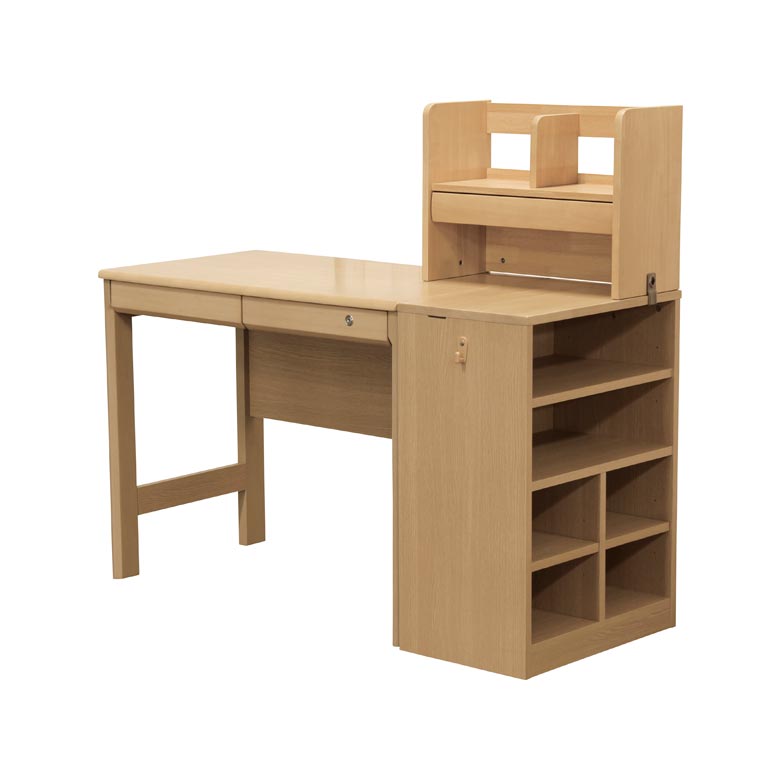 未来商会 学習デスク 3点セット 上棚 書棚 勉強机 95cm幅 デスクセット