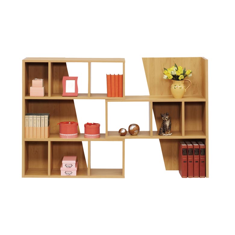 書棚 伸縮 ブックシェルフ リビング収納 おしゃれ 幅95 幅175 収納 木製 ラック シェルフ 北欧 棚 オープンラック スライド ウッドラック | 未来商会 | 02