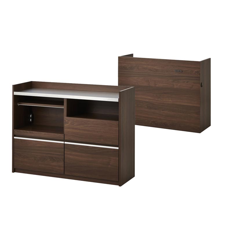 未来商会 キッチンカウンター 食器棚 120cm幅 キッチン収納