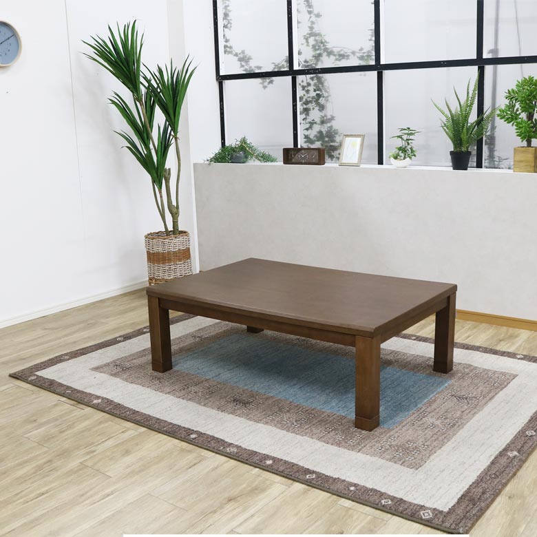こたつテーブル 継ぎ脚付き 幅120cm 長方形 座卓テーブル 木製 こたつ本体のみ 120 家具調こたつ こたつ テーブルの画像