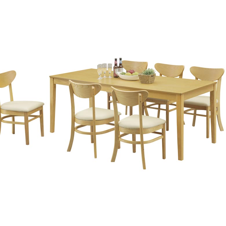 未来商会 ダイニングテーブルセット 6人掛け 7点セット テーブル 幅180