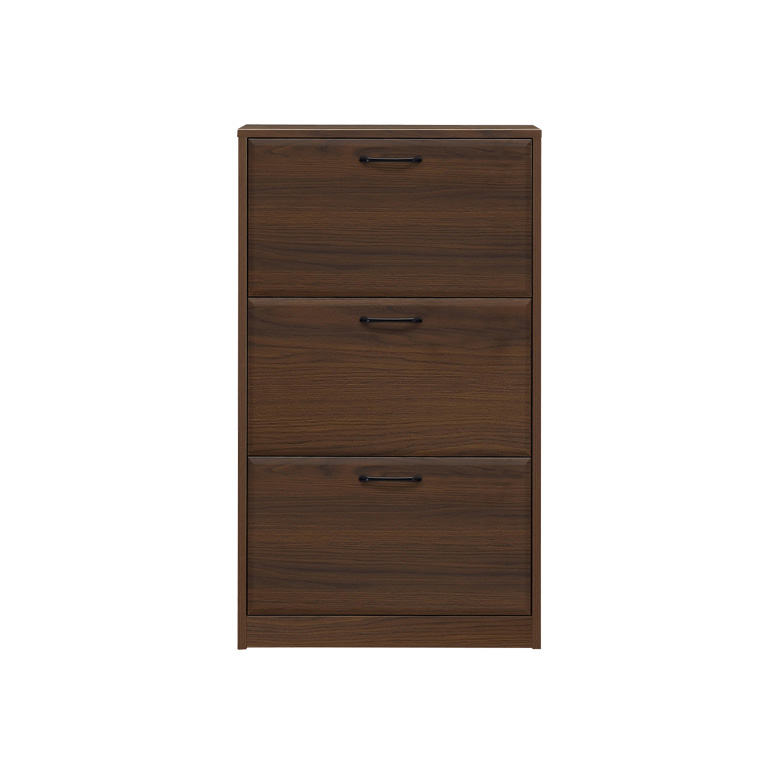 シューズボックス おしゃれ 北欧 収納 3段 シンプル 幅65cm 靴箱 下駄箱 シューズラック スリッパ入れ 木製 引き出し 引出し スリッパ 高さ109.5cm | 未来商会 | 02