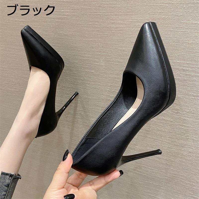 パンプス ハイヒール レディース ピンヒール 10cm ポインテッドトゥ 美脚 脚長 厚底 ストーム オフィス 通勤 OL 結婚式 春 夏
