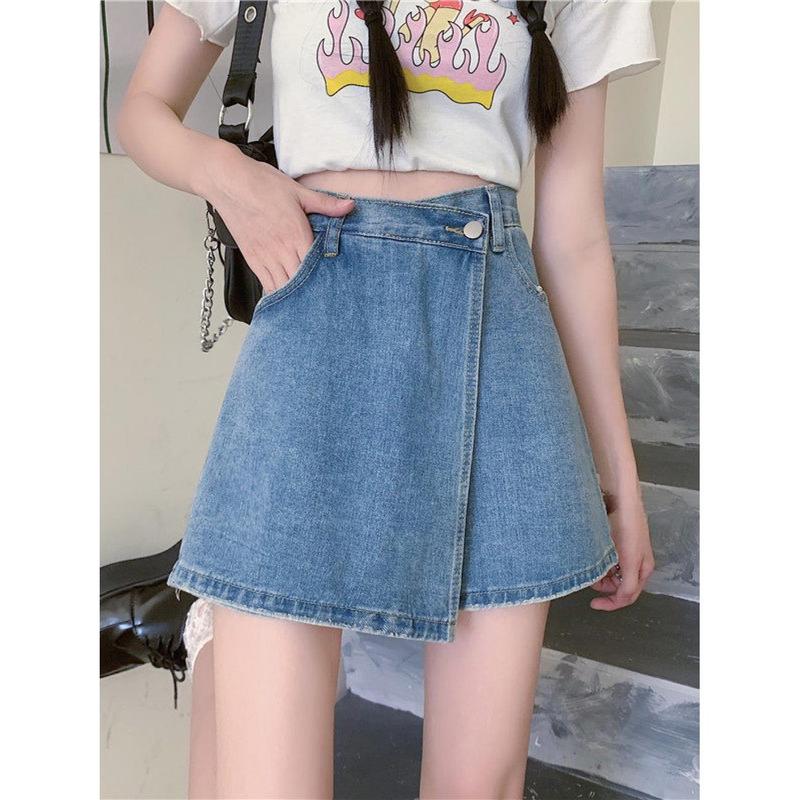 デニム ショートパンツ レディース キュロット Aライン デニムスカート