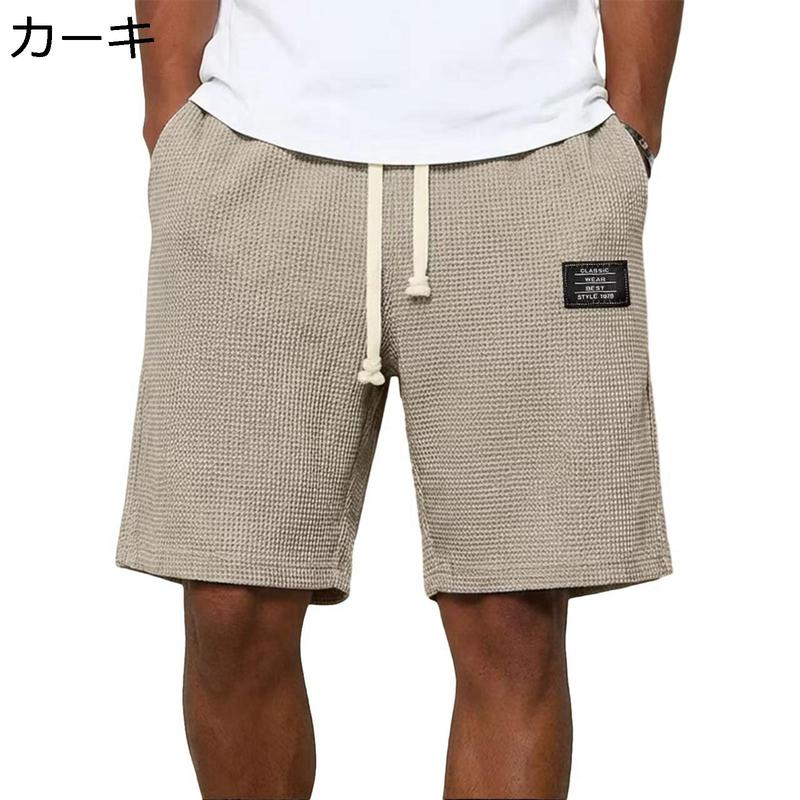 ショートパンツ メンズ ハーフパンツ 短パン ゴム紐付き 春夏用 半
