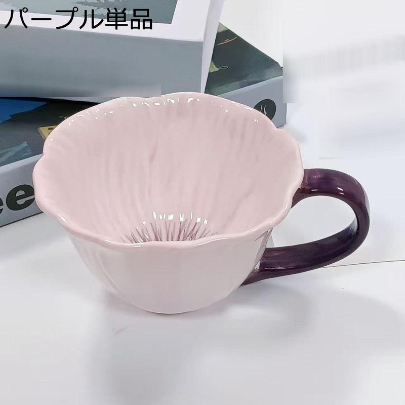 コーヒーカップ カップソーサー 花柄 カフェオレマグ 陶器 丈夫で