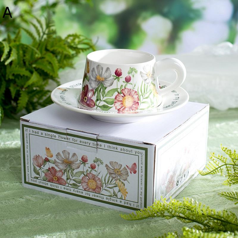 カップ&ソーサー ティーポット 茶器セット マグカップ 白 田園風花柄