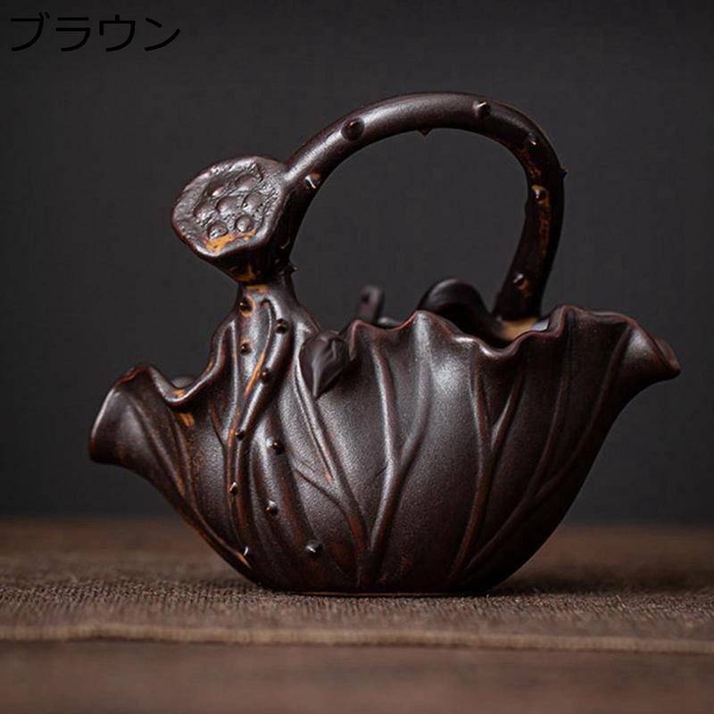 香炉 陶器製 仏具 蓮の花の香炉 提げ手付き香炉 お香たて おしゃれ