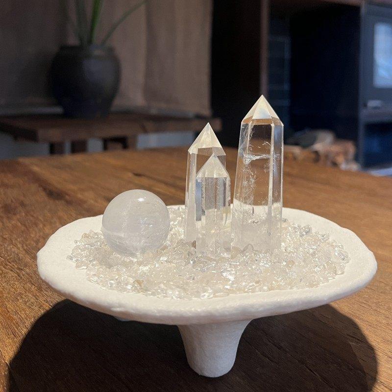 水晶 さざれ石 クリアクォーツ 浄化用 天然石 さざれ 水晶六角柱