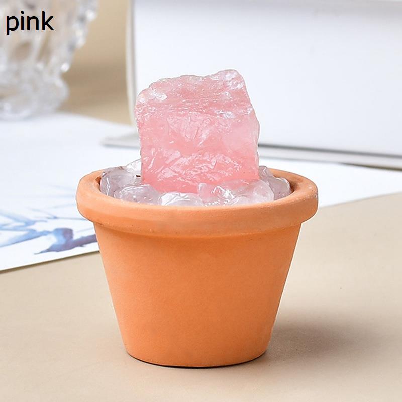 天然石 原石 結晶 置物　オブジェ　装飾　開運　風水　生前整理　美術　石 天然水晶石 標本 ビスマス鉱 鉱石オブジェ 陶器の鉢 卓上飾り 観賞用