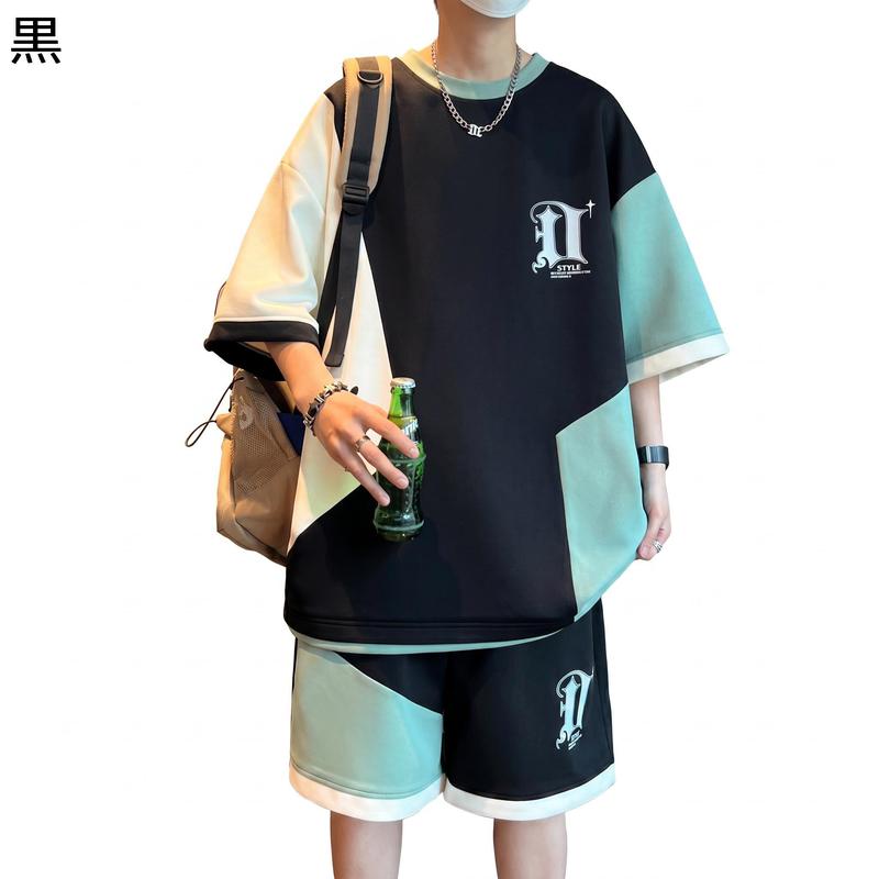 メンズ セットアップ 夏 上下セット 半袖 Tシャツ ハーフパンツ 大きい