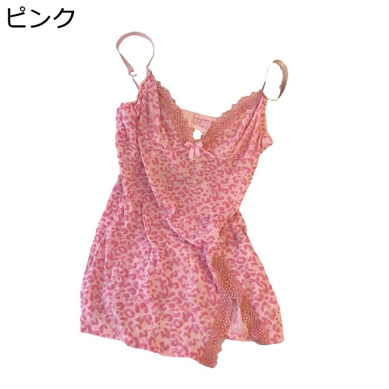 夏 レディース セクシーランジェリー ヒョウ柄 豹柄 ナイトウェア S
