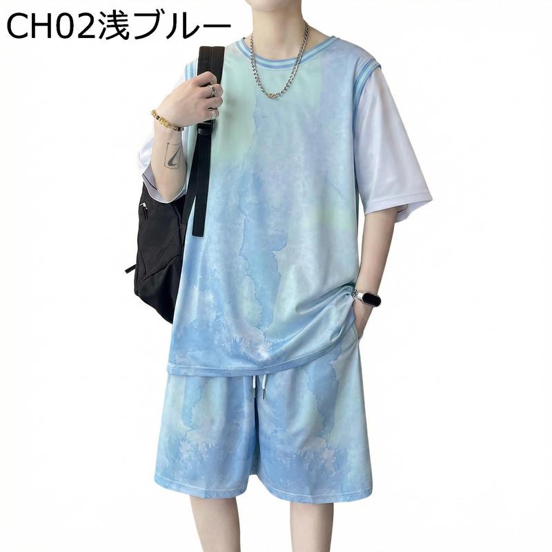 キッズ セットアップ 男の子 夏 ジュニア 中学生 高校生 半袖 ティー