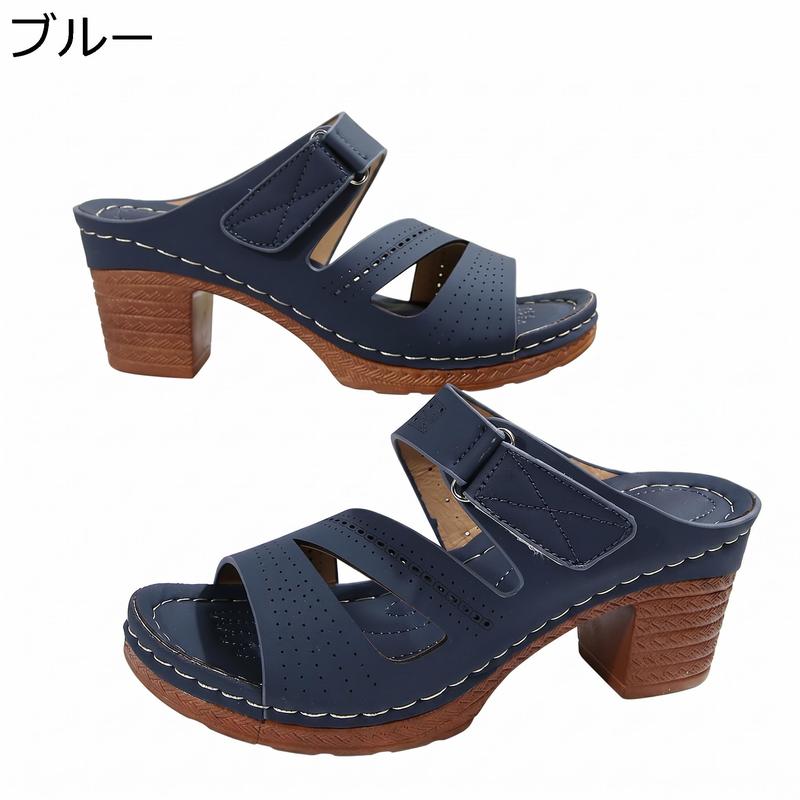 ✨希少✨ディーゼル つっかけ チャンキーヒール ミュール サンダル デニムブルー サンダル レディース 厚底 ミュール チャンキーヒール 婦人靴 オープン