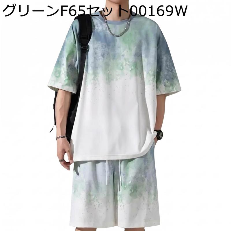 セットアップ メンズ 上下セット 夏 Tシャツ ハーフパンツ