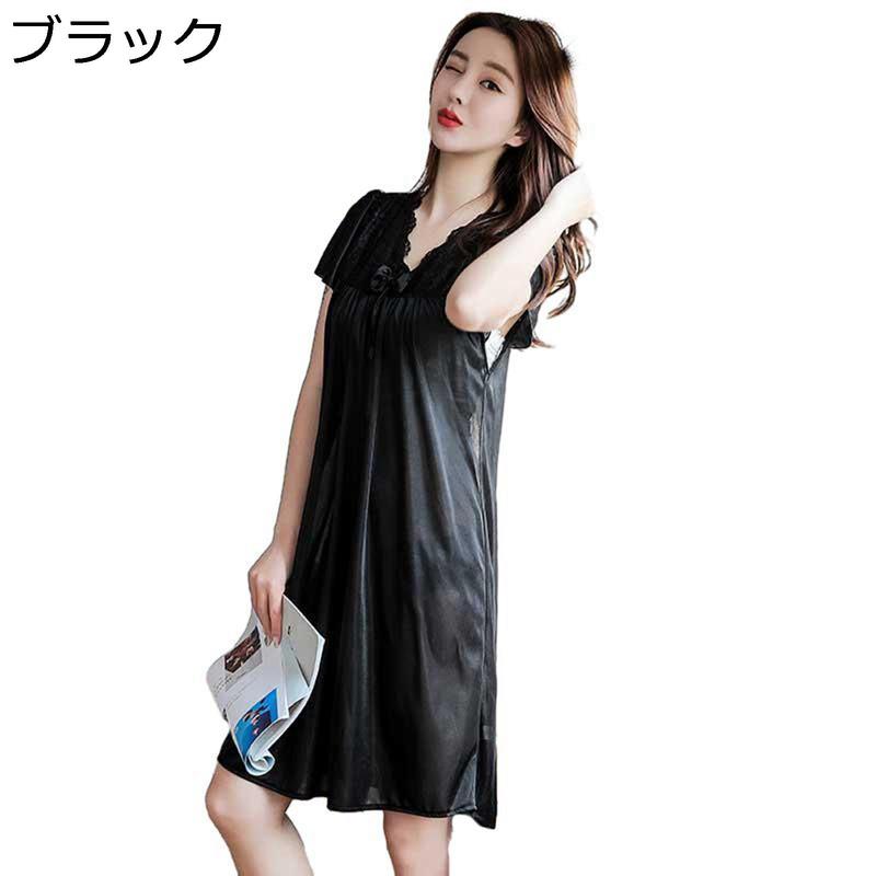 姫系 ネグリジェ M-4XL 半袖 パジャマ レディース ルームウェア レース