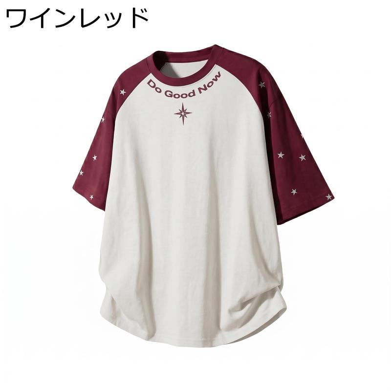 最終価格　Neck Deep 2025 JAPANTOUR ラグランTEE XL ティーシャツ メンズ ラグランスリーブ 半袖 五分袖 丸首 星柄 英字