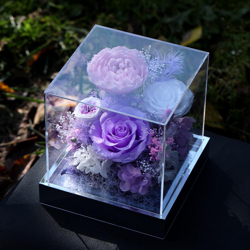 プリザーブドフラワー 永遠の花 バラ プレゼント 花 ひまわり アクリル