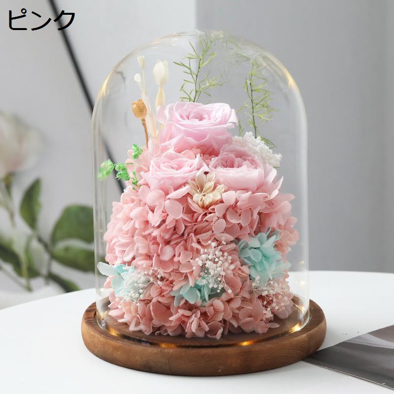 枯れない花 ガラスドーム プリザーブドフラワー プレゼント 母の日