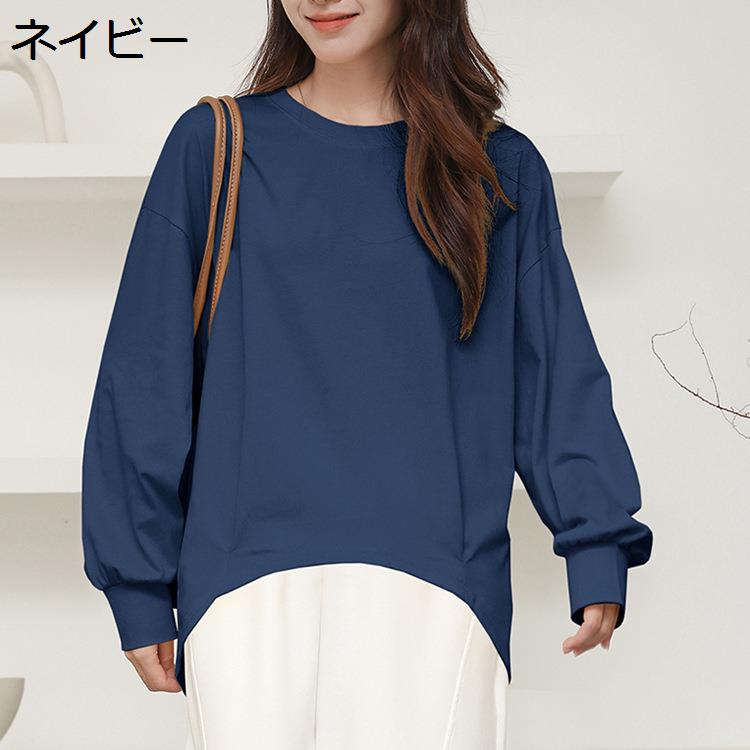 ロンT レディース 長袖 Tシャツ オーバーサイズ カットソー トップス
