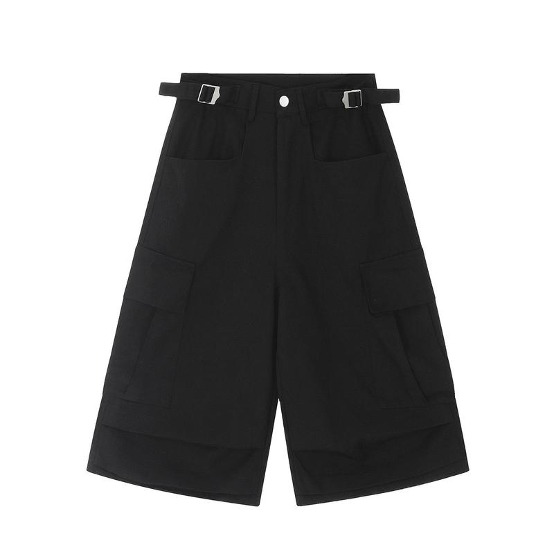 綿100 クロップドパンツ メンズ 七分丈 ハーフ カーゴパンツ 多機能