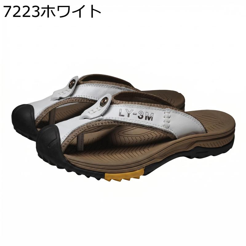 サンダル メンズ 本革 ビーチサンダル つま先保護 スポーツ カジュアル